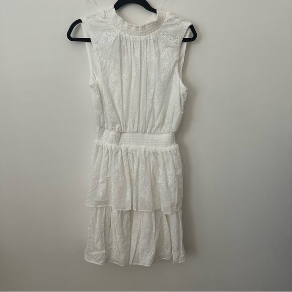 Laundry By Shelli Segal Ivory/ White Sleeveless Mini Sundress Size 6 NWT - Picture 1 of 8